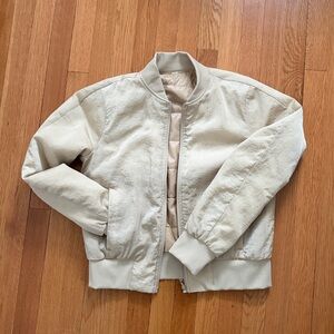 Lululemon nonstop bomber reversible jacket tan size 8